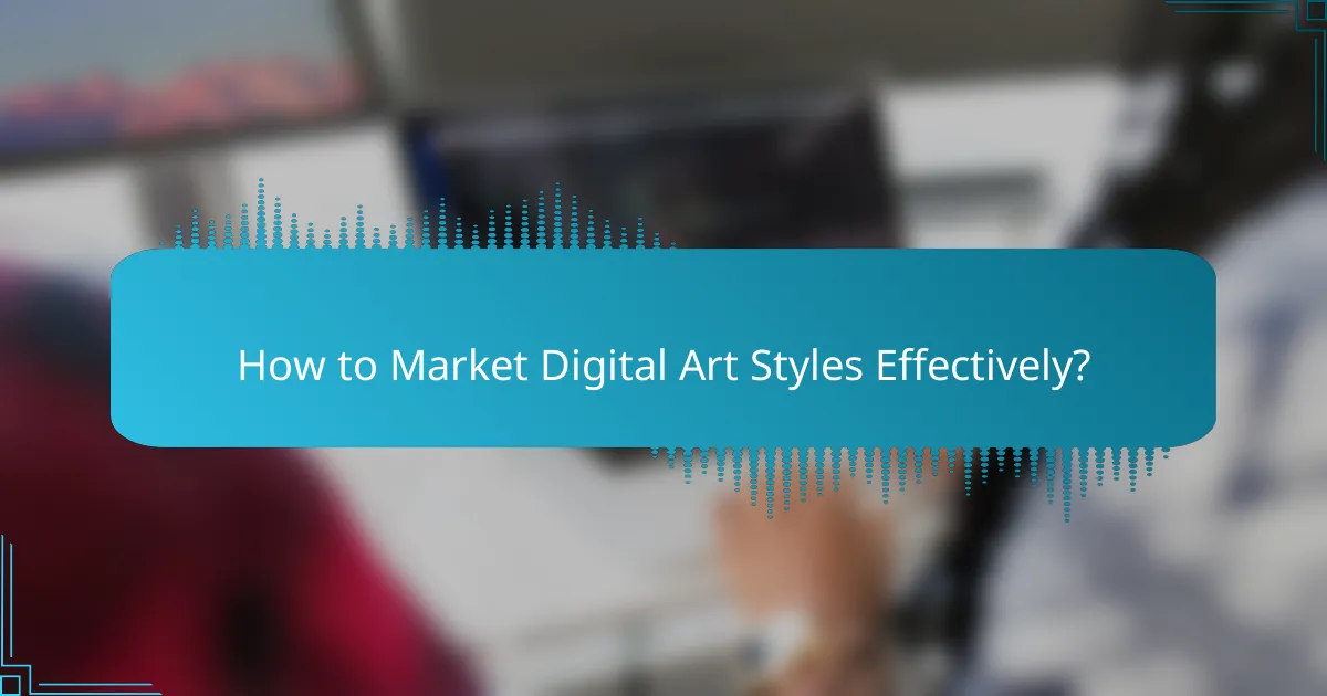 How to Market Digital Art Styles Effectively?
