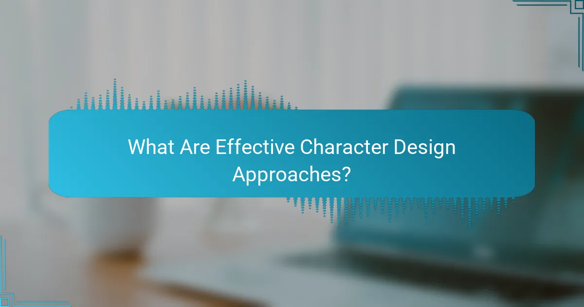 What Are Effective Character Design Approaches?