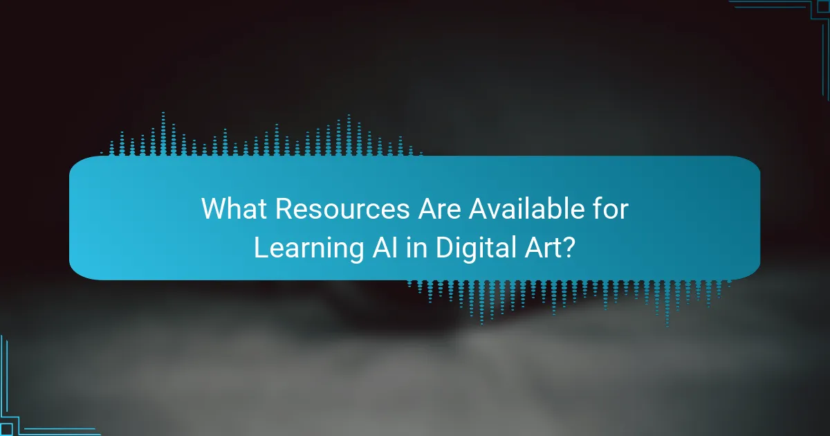What Resources Are Available for Learning AI in Digital Art?
